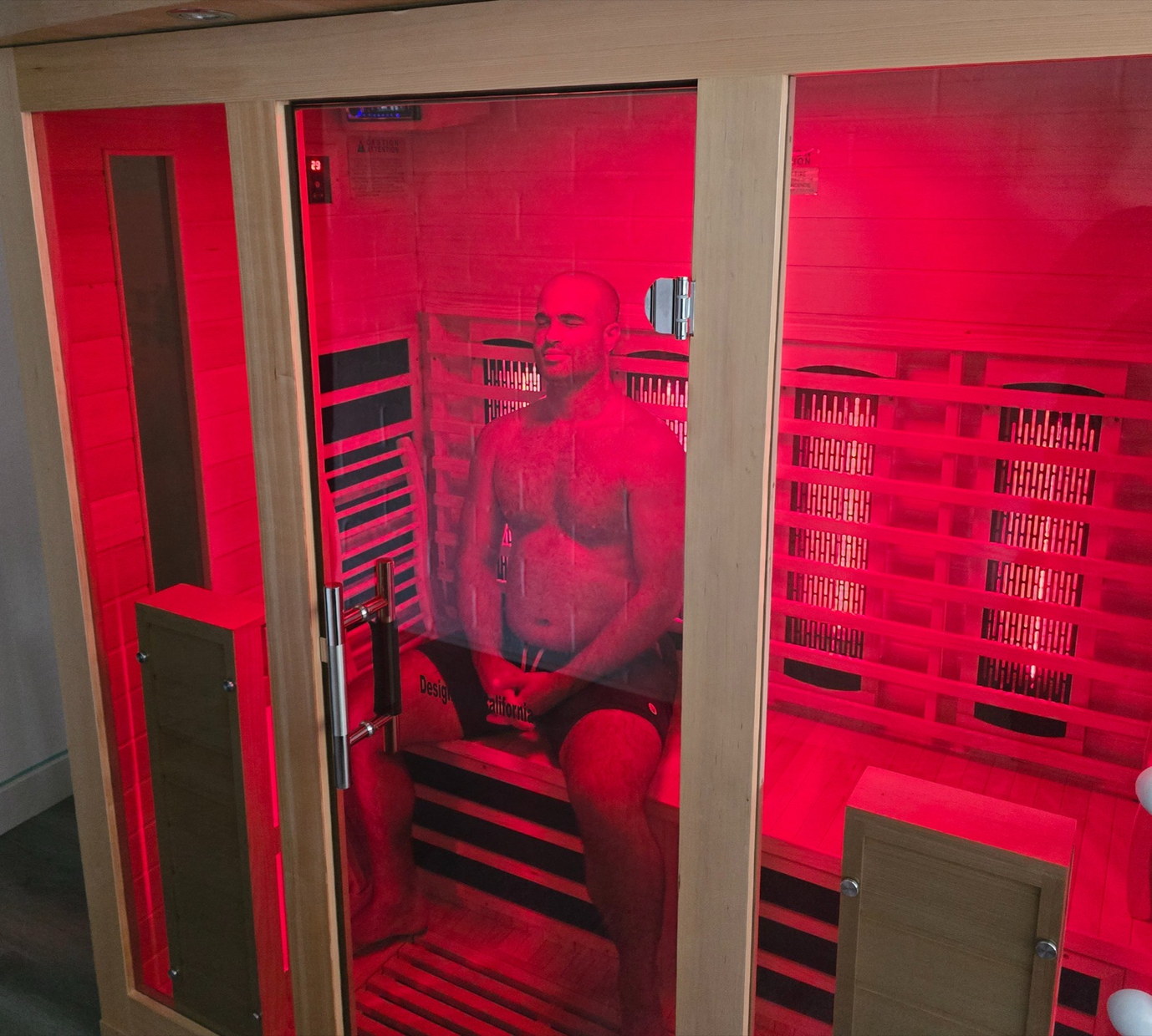 The infrared sauna at Firm Hands